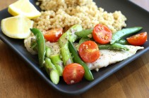 Lenguado Soleé con cuscús de verduras
