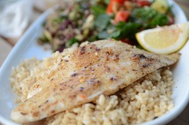 Filete de lenguado Soleé con arroz integral