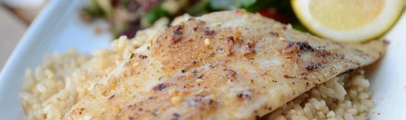 Filete de lenguado Soleé con arroz integral