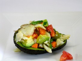 Ensalada de lenguado Soleé y aguacate