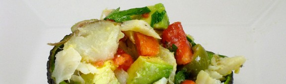 Ensalada de lenguado Soleé y aguacate