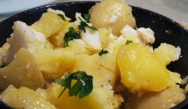 Ensalada de patatas con lenguado Soleé