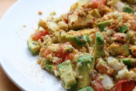 Revuelto de lenguado Soleé y aguacate