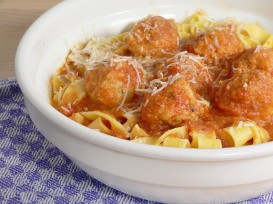 Albóndigas de lenguado soleé con pasta