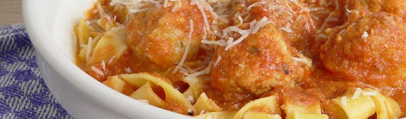 Albóndigas de lenguado soleé con pasta