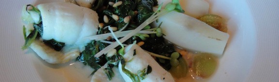 Rollitos de lenguado rellenos