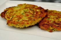 Tortas de lenguado y calabacín