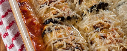 Rollitos de berenjena rellenos de lenguado
