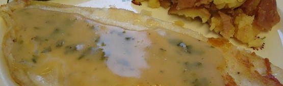 Lenguado Soleé con salsa blanca de vino blanco