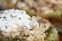 Patata rellena de lenguado al horno