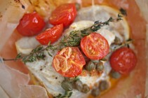 Papillote de lenguado Soleé