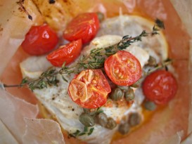 Papillote de lenguado Soleé