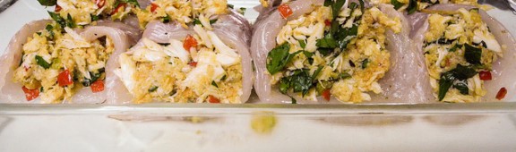 rellenar lenguado con cangrejo