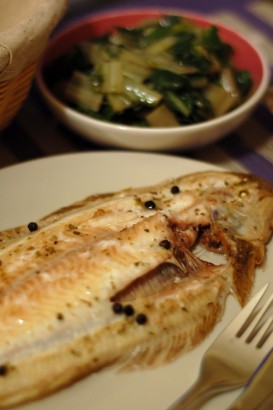 Receta de lenguado con acelgas